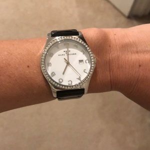 Marc Jacobs black patent leather watch